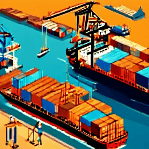 Animated isometric port